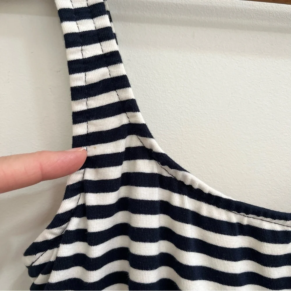 Vintage Sporting Life by Catalina Nautical Stripes One Piece Shorts Swimsuit 10